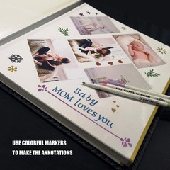 Photo Album Self Adhesive Pages, Large Self-Stick Page Picture Album Leather …