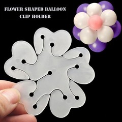 AKOAK 50 Pieces Flower Shaped Balloon Clip 6-6.5 cm /2.3-2.56 inches, White