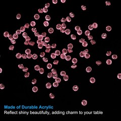 6000Pcs Acrylic Wedding Diamonds 3mm Table Crystals Confetti Pink