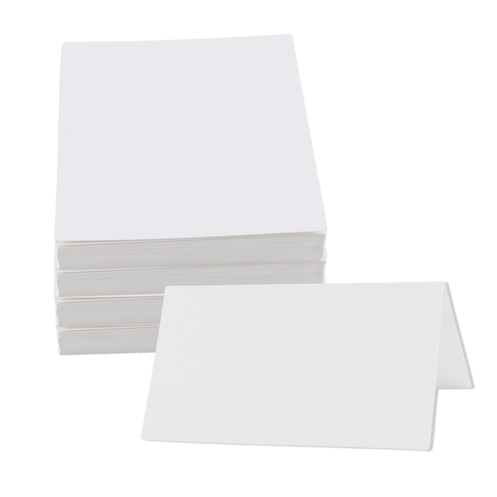 160 PCS Blank White Place Cards 2×3.5 Inch Tent Name Tags Table Setting