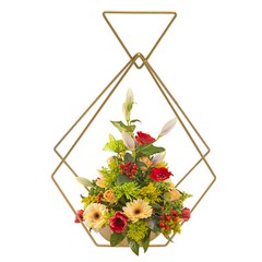 10pcs Gold Metal Diamond Shape Flower Vases Tabletop Wedding Centerpieces Stand