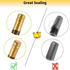 Wine Sealer for Bottles – 60 pcs PVC Heat Shrink Capsules and Corks