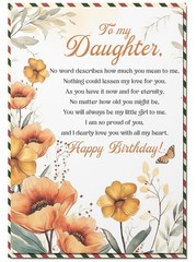 Birthday Card for Daughter, Happy Birthday Wishes for Daughter Greeting Card …