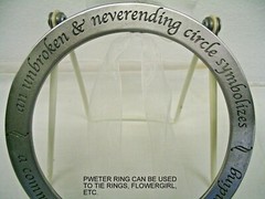 7 PC COUNTRY WESTERN WEDDING SET PILLOW, GUESTBOOK, PEN, CIRCLE RING, GARTERS