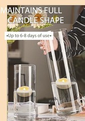 Floating Candles, 48 Packs 2.3 Inch Flameless White-48PCs 2.3″ Floating Candles