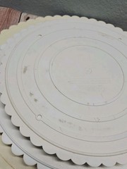 Wilton Circles of Strength 6 pc tier Cake Separator Plates Scalloped 8 – 18″