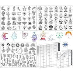 3 Sheet Tarot Stamps for Journaling Mystic Magic Clear Tarot Cards Stamp 2 Pc…