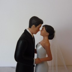 New Bride and Groom Wedding Cake Topper Figure Man Woman Couple Decoration Set