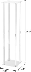 2PCS 31.5Inch High Wedding Flower Stand, with Acrylic Laminate,Acrylic Vase Colu