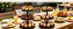 Cupcake Stand for 50 Cupcakes,Cupcake Stand 2 PACK Metal 3 Tier Cupcake Tower