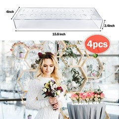 4 Pack Clear Acrylic Flower Vase Centerpiece for Dining 4Pcs,