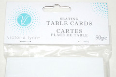 New Victoria Lynn White Table Seating Cards for Weddings Parties Events 50pc
