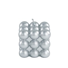 2 SILVER Bubble Cube Unscented Paraffin Wax CANDLES Wedding Centerpieces Events