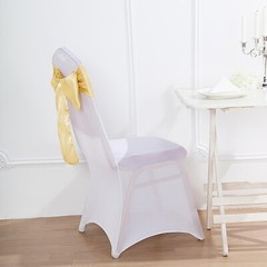 10 Champagne Satin CHAIR SASHES Ties Bows Wedding Party Reception Decorations