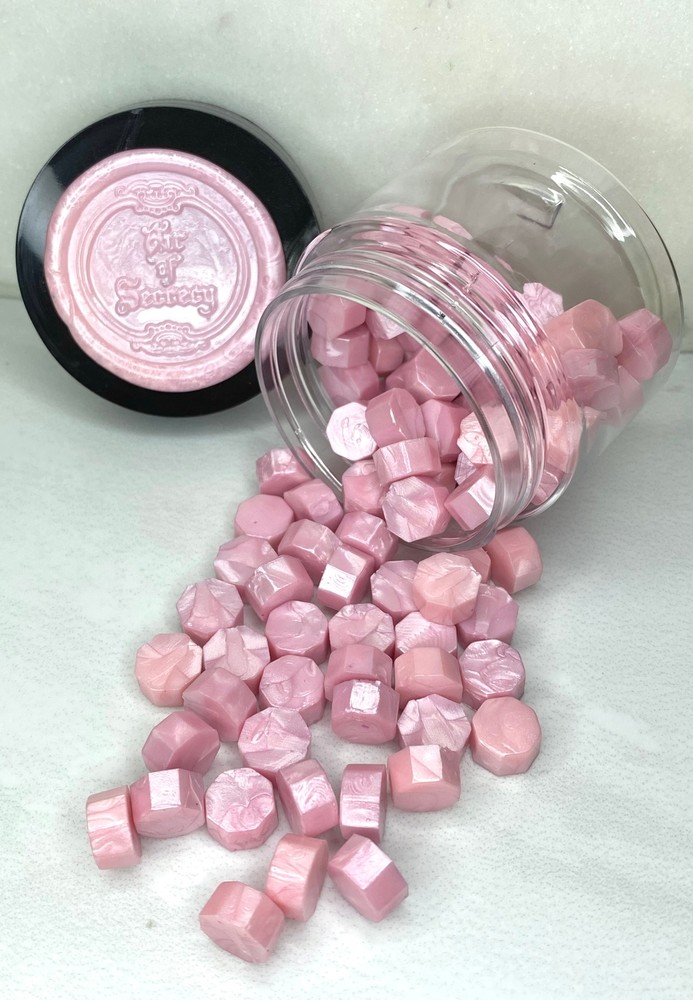 100 Count Frosty Ballerina Pink Sealing Wax Beads. Over 200 colors available!