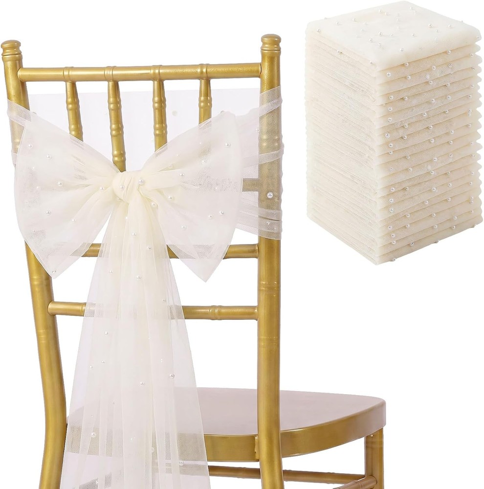 Vintage Chair Sashes Embroidered Boho Bows Rustic Floral Ties for Wedding Bridal