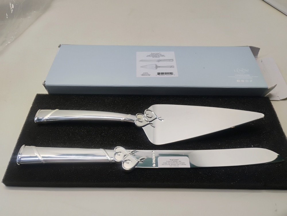 Lenox 812615 True Love Cake Knife & Server, Metallic N/O
