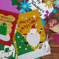 44 Sheets Glitter Cardstock Paper, 22 A5 (8.3” x 5.8”), 44 Sheets-22 Colors