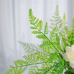 2 Green 19″ ARTIFICIAL Asparagus Fern LEAVES Faux Greenery Stems Party Supplies