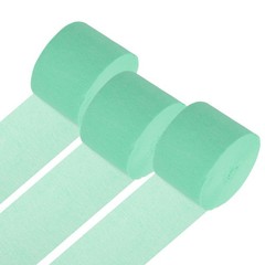 3Roll 1.8″x82FT Crepe Paper Streamers Decorations Mint Green