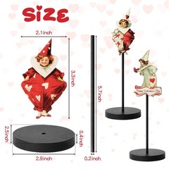 L1rabe Valentine’s Day Table Decorations 7.8cm x 6.7cm x 1.2cm, Red; Yellow