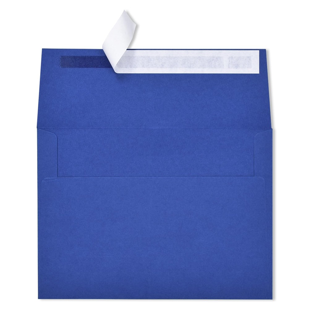 Self Seal A2 Envelopes 50 Pack – 4.5 x 5.5 Inches Blue A2(4.375×5.75in), blue