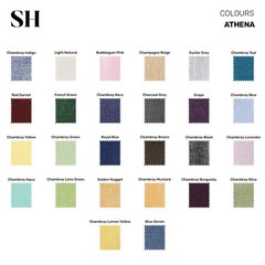 Solino Home Linen Table Runner 120 Inches Long – Athena, 100% Pure Linen Blue…