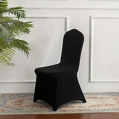 pcs Stretch Spandex Chair Cover for Wedding Party Dining Banquet Event 12 Black