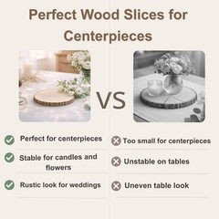 Wood Slices for Centerpieces 10 Pcs Natural Wood Rounds 8-9 Inch for Wedding …