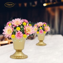 10Pcs Mini Metal Wedding Centerpieces Flower Vase Gold For Wedding Party New USA