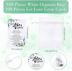 300 Pcs Wedding Favors Set with Glass Bottles, Thank You Cards, Bags