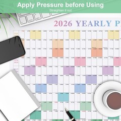 24″ x 36″ Exellewis 2026 Wall Calendar, Folded Large Paper Yearly Planner 12 …