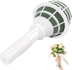 12 Pack Flower Bouquet Holder, Wedding Bridal Bouquet Handle Holder for Fresh Ar