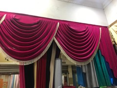 Gray Heavy Style Velvet Curtain 12ft H Drape Stage/Theater/Home Noise Thermal