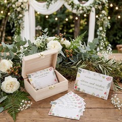 She’s Fresh off the Market Bridal Shower Advice and Wishes Cards Box 50 Pcs F…