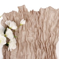 Light Khaki Cheesecloth Table Runner 10FT Boho Gauze Rustic 1 Pack Light khaki