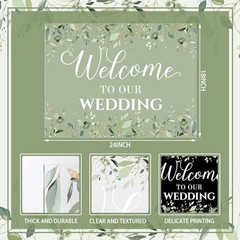 Welcome to Our Wedding Sign 24 x 18 Inch Welcome Wedding Sign for Wedding