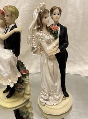 Two Wedding Cake Toppers K’s Collection Resin Brides And Grooms, Limited