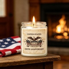 250 Anniversary USA – 4th of July Patriotic Candles 250th Anniversary USA Patrio