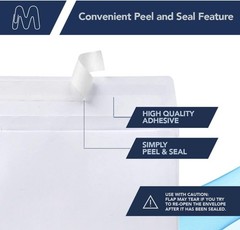MOS A2 White Envelopes 4.4 x 5.75 Inch 500 Pack — Self-Seal A2,