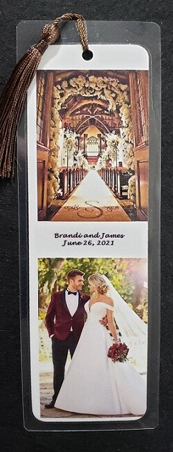 Wedding Bookmarks – Hand Made – Your Design – 5 ml – 8″ x 3″