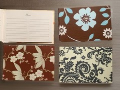 Fabric-bound Guest Books Paisley Floral Fancy 4 LOT