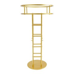 46.65in Gold Metal Large Open Flower Frame,wedding Floral Riser,top Flower Stand