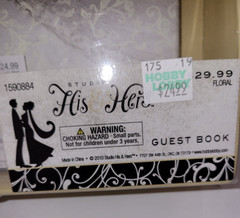 Wedding Guest Book Studio His & Hers Formal Black & White NEW in Original Box