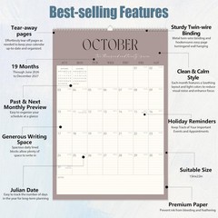 GuassLee Large Wall Calendar 2026-2027,22″x 15″ Vertical Jumbo Desktop/Wall C…
