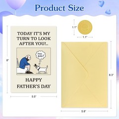 FLYAB Happy Fathers Day Card from Dogs – Funny Poo Bag Joke Father’s Day Card…