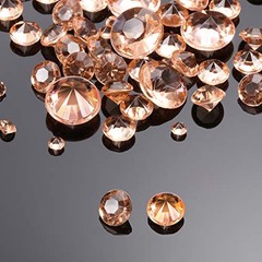 4000 Pieces Diamonds Crystals Acrylic Gems 3 mm, 6 mm and 10 mm Rose Gold