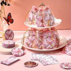 36 Sets Butterfly Baby Shower Party Favors, Butterfly Compact Pocket Mirrors and