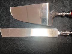 Cypress Home 2 Piece Dessert Server Set Knife & Server India Acrylic Handles