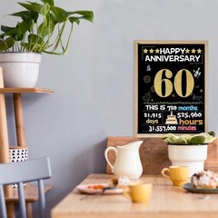 Joycard 60th Anniversary Card for Women Men, Diamond Wedding Card for Wife Hu…
